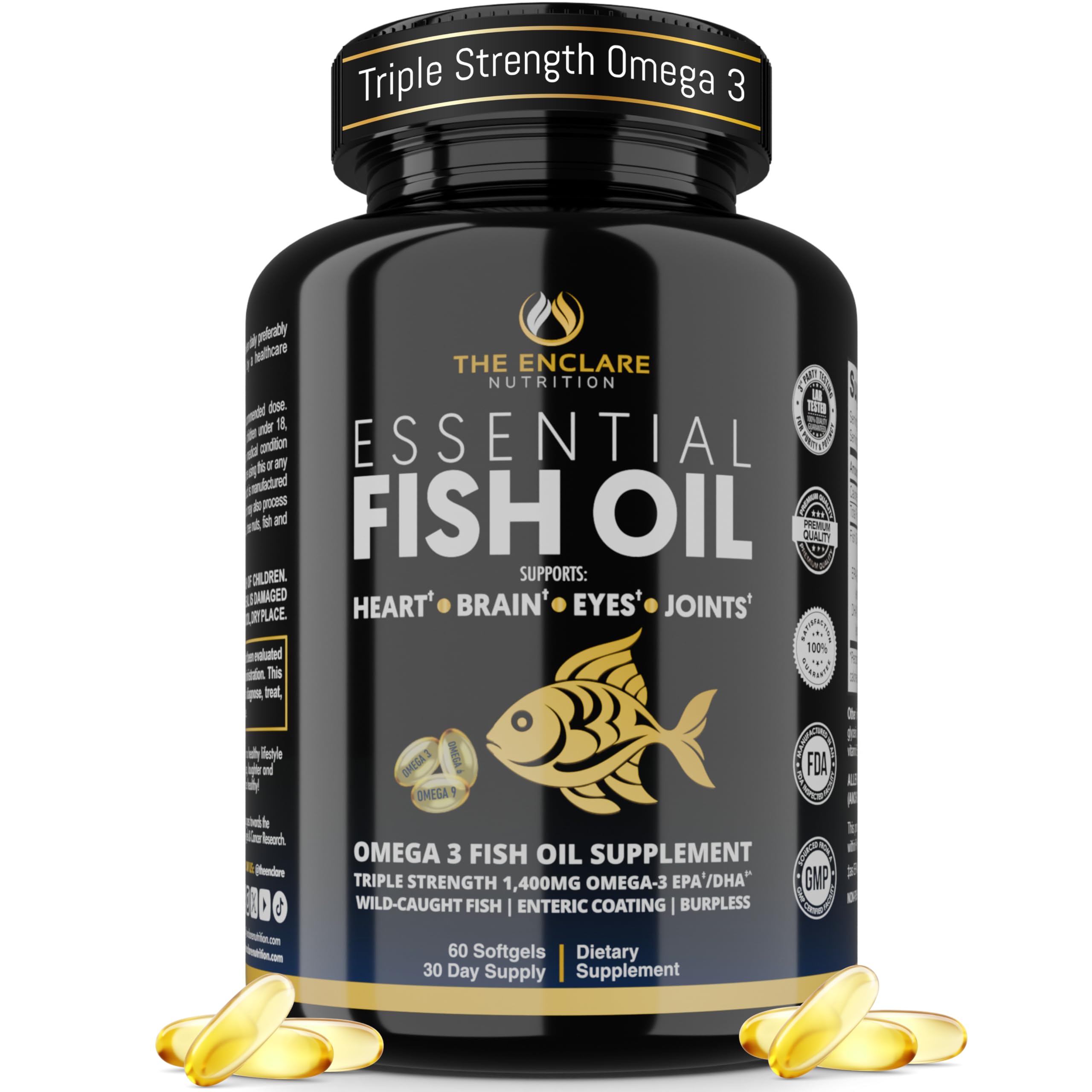 THE ENCLARE NUTRITION Omega-3 en botella para apoyo al corazón y cerebro