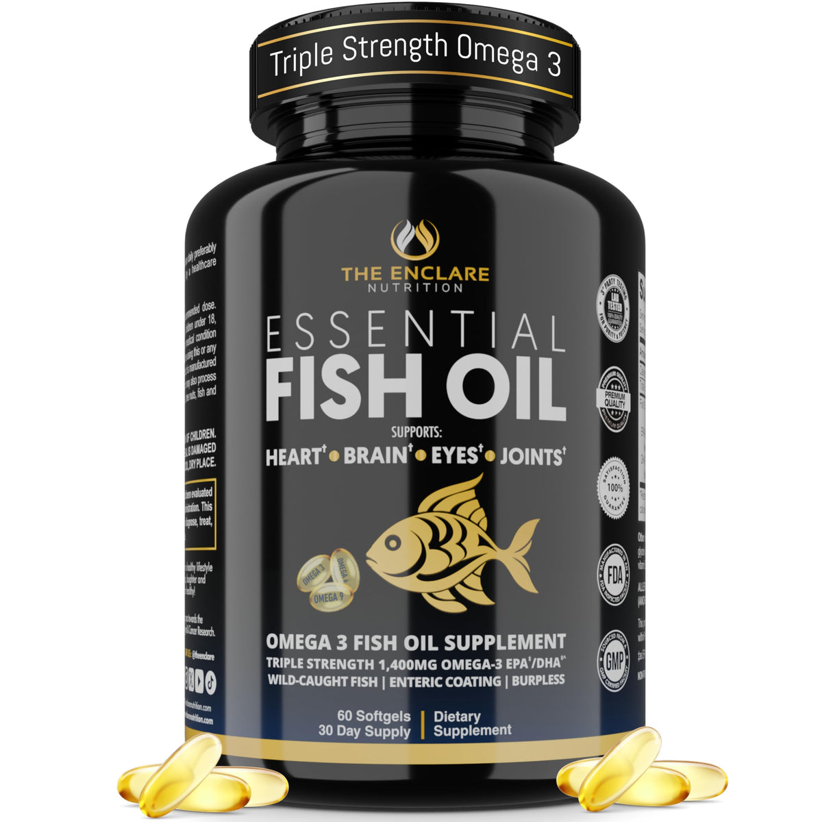 THE ENCLARE NUTRITION Omega-3 en botella para apoyo al corazón y cerebro