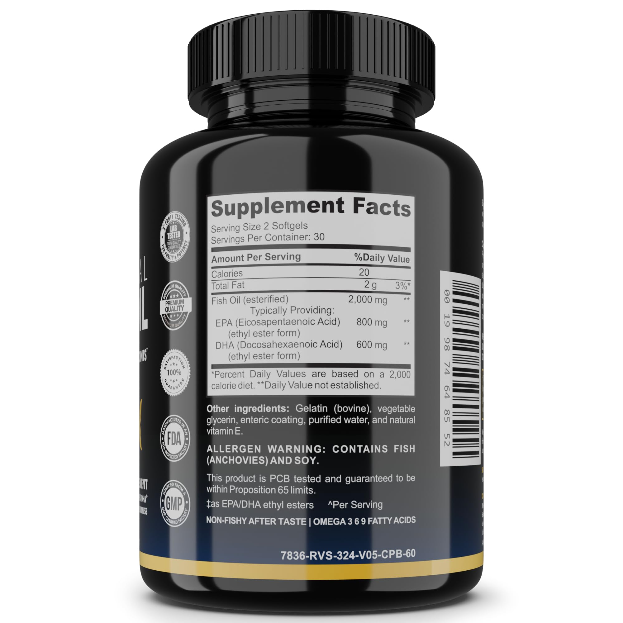 THE ENCLARE NUTRITION Omega-3 cápsulas, sin regusto para uso diario