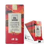 Endangered Species Chocolate barra negra con canela, cayena y cerezas, sabor audaz para disfrutar.