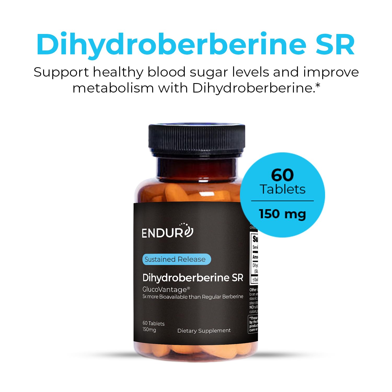 Endur Dihidroberberina para control de azucar con liberacion sostenida.