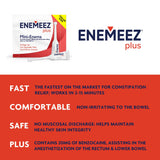 Enemeez Plus minienemas, docusato-sodio benzocaina, alivio suave y anestesia local