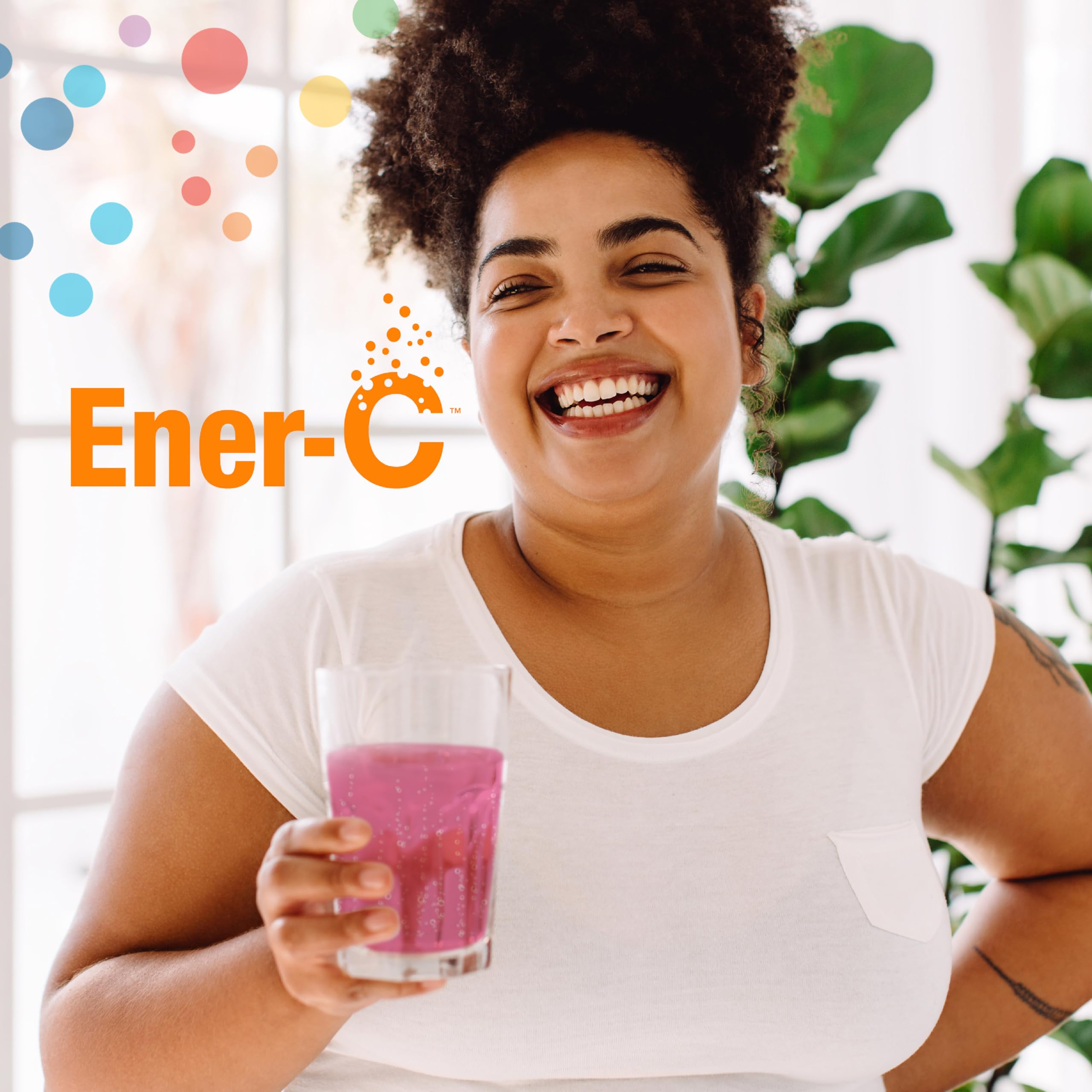 Ener-C envase con 30 sobres, conveniente para uso semanal.