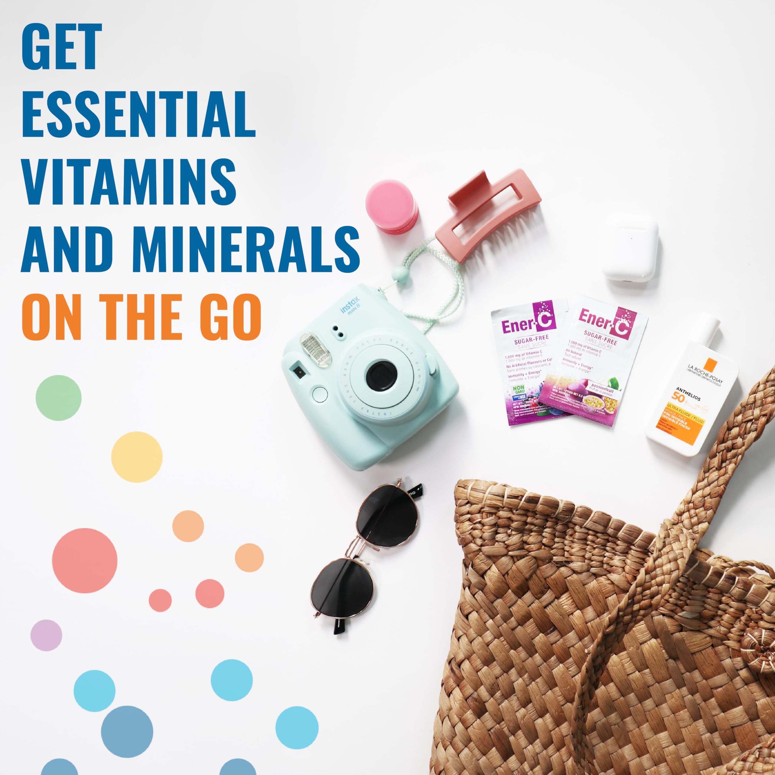 Ener-C etiqueta clara de información nutricional para conocer los aportes de vitaminas.