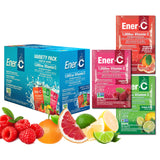 Ener-C mezcla multivitamínica en sobres sabor fruta real para energía diaria.
