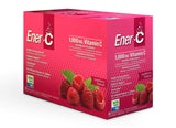 Ener-Life Frambuesa: sobre efervescente que se disuelve rápido para energía diaria.