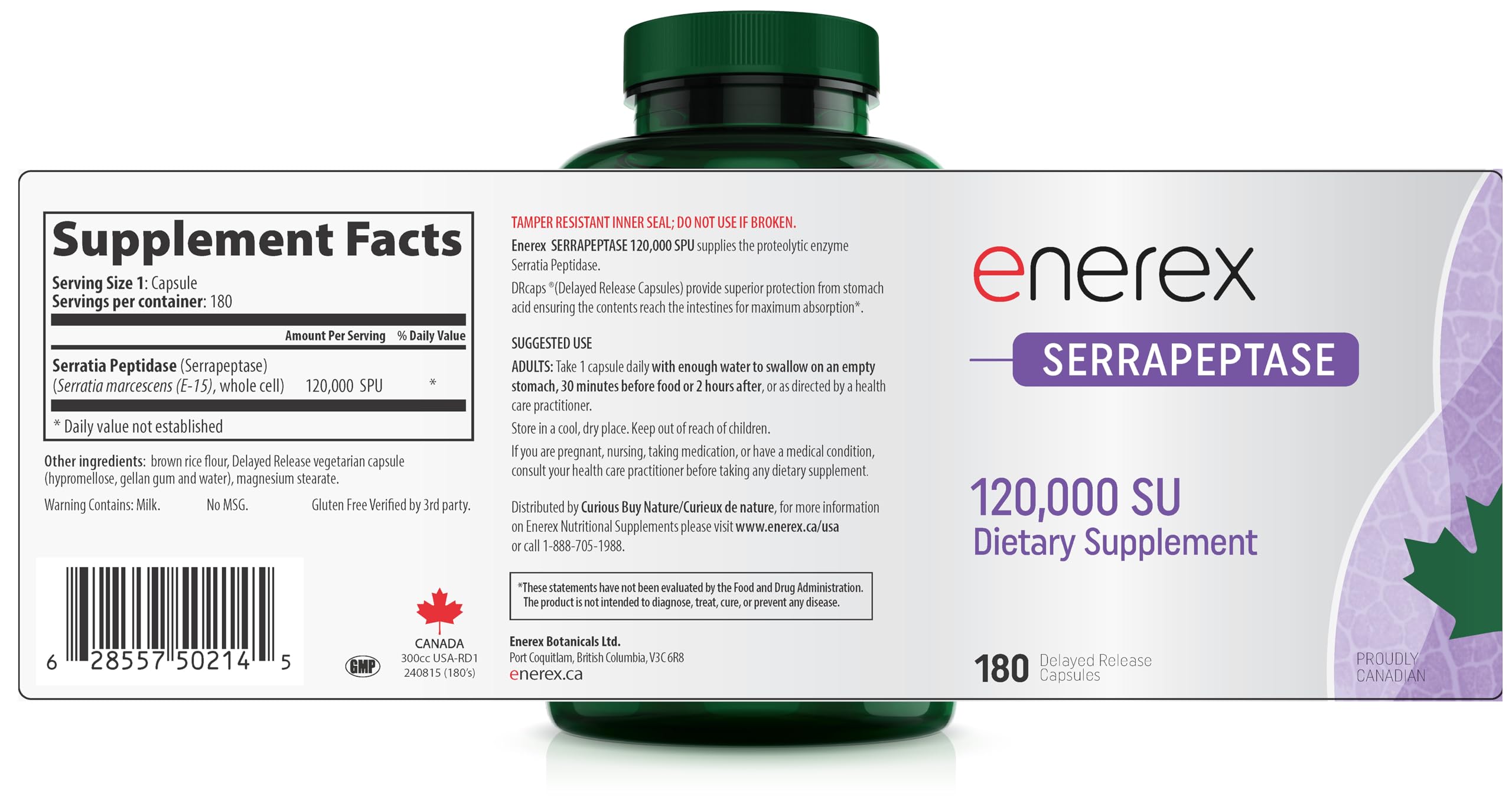 ENEREX Serrrapeptasa uso diario cómodo y práctico.