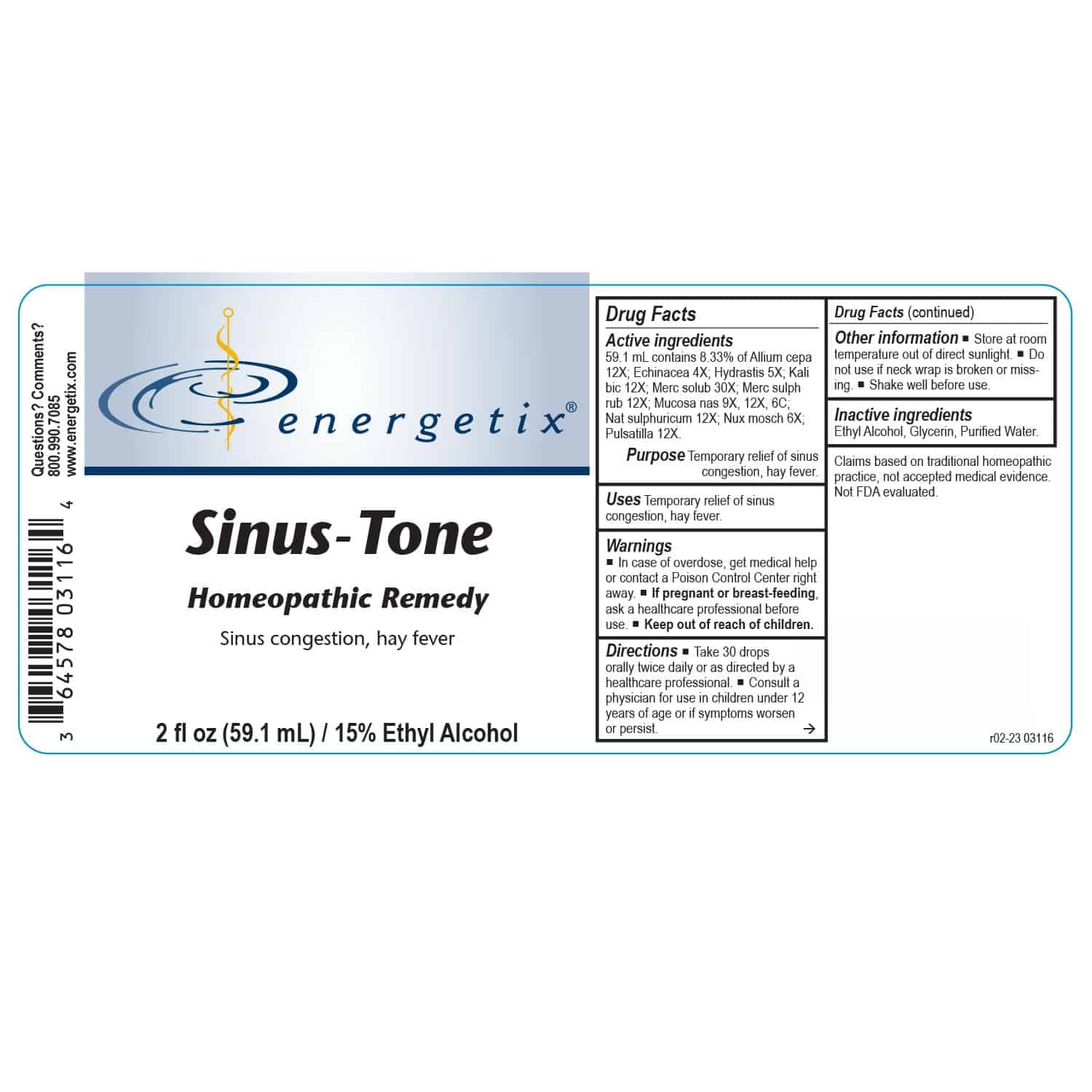 Energetix Sinus Tone empaque exterior: presentación elegante para casa u oficina.