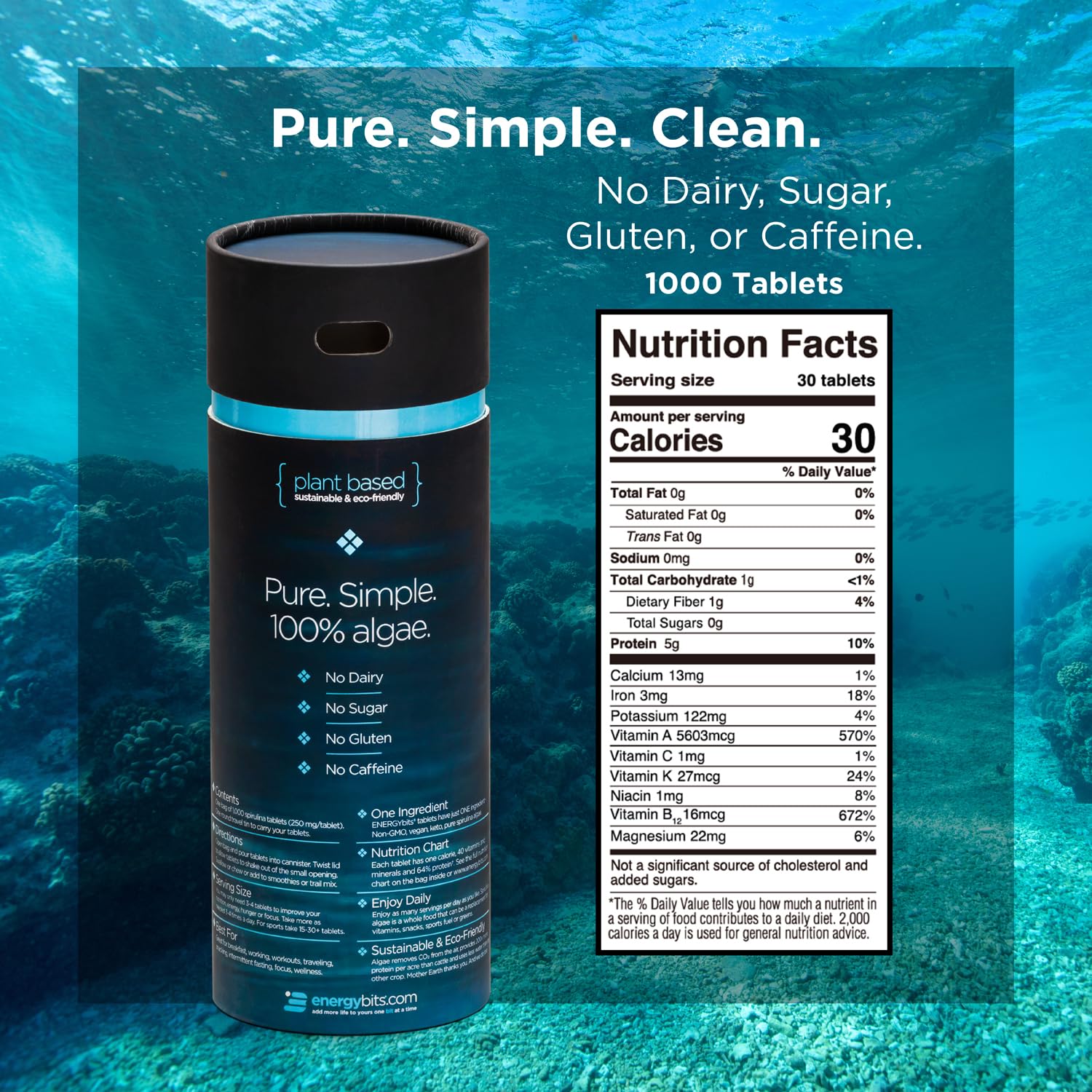 ENERGYBITS espirulina como snack rápido entre comidas