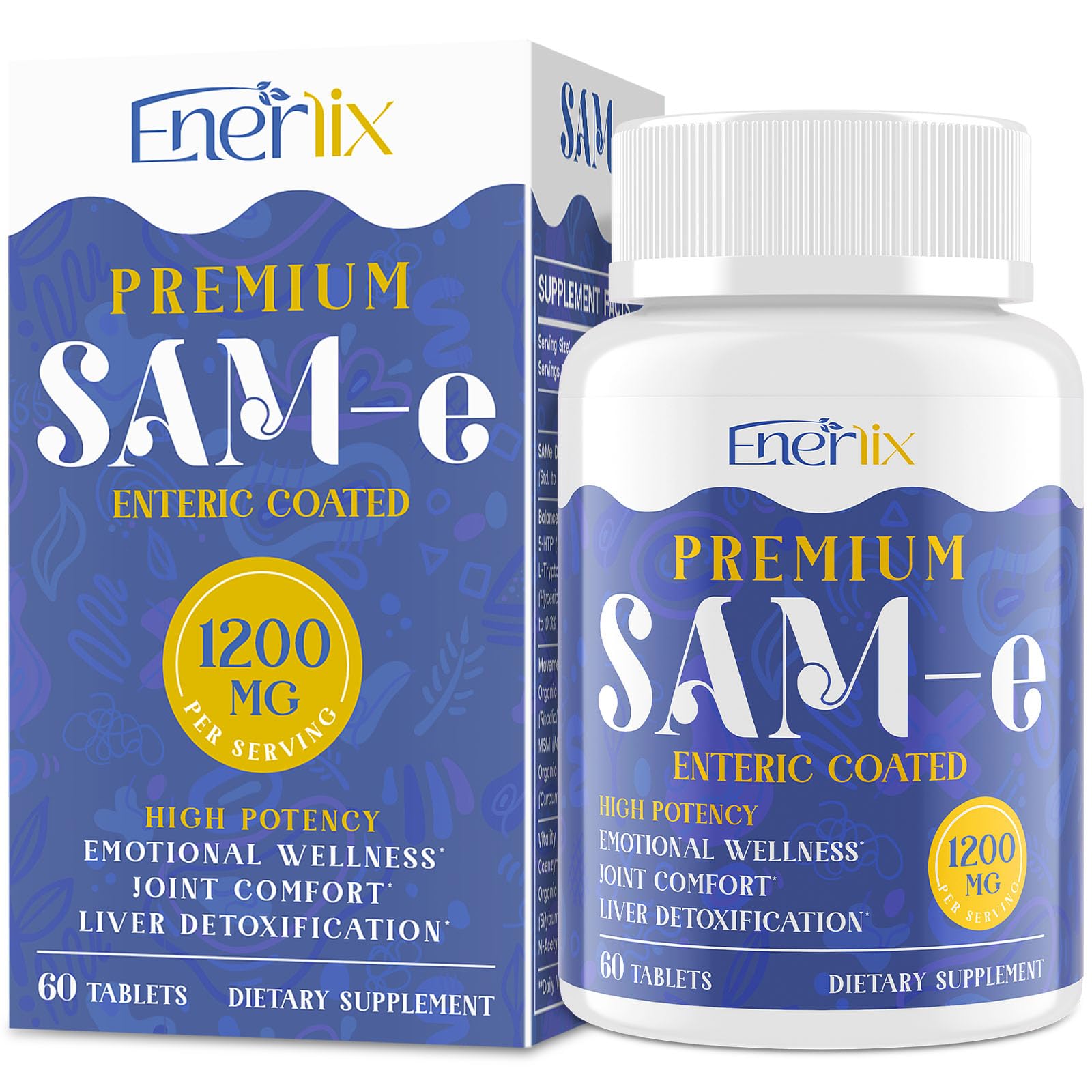 Enerlix SAM-e 1200mg, tableta para estado de ánimo y energía