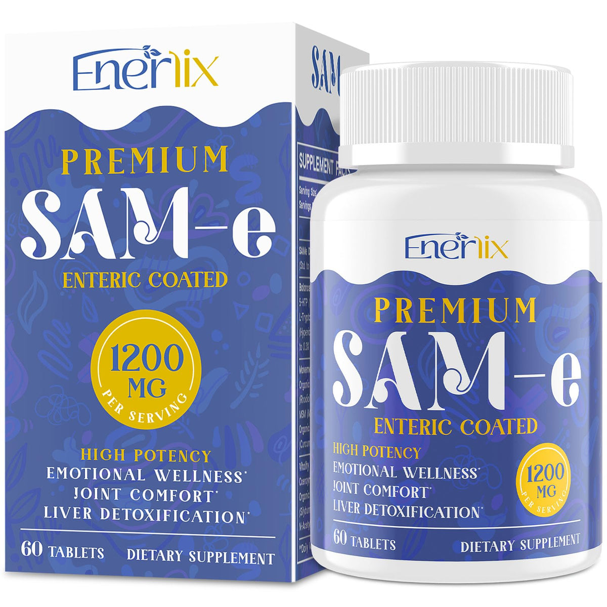 Enerlix SAM-e 1200mg, tableta para estado de ánimo y energía