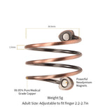 Anillo EnerMagiX cobre, ajuste fácil a tu talla para mayor comodidad.