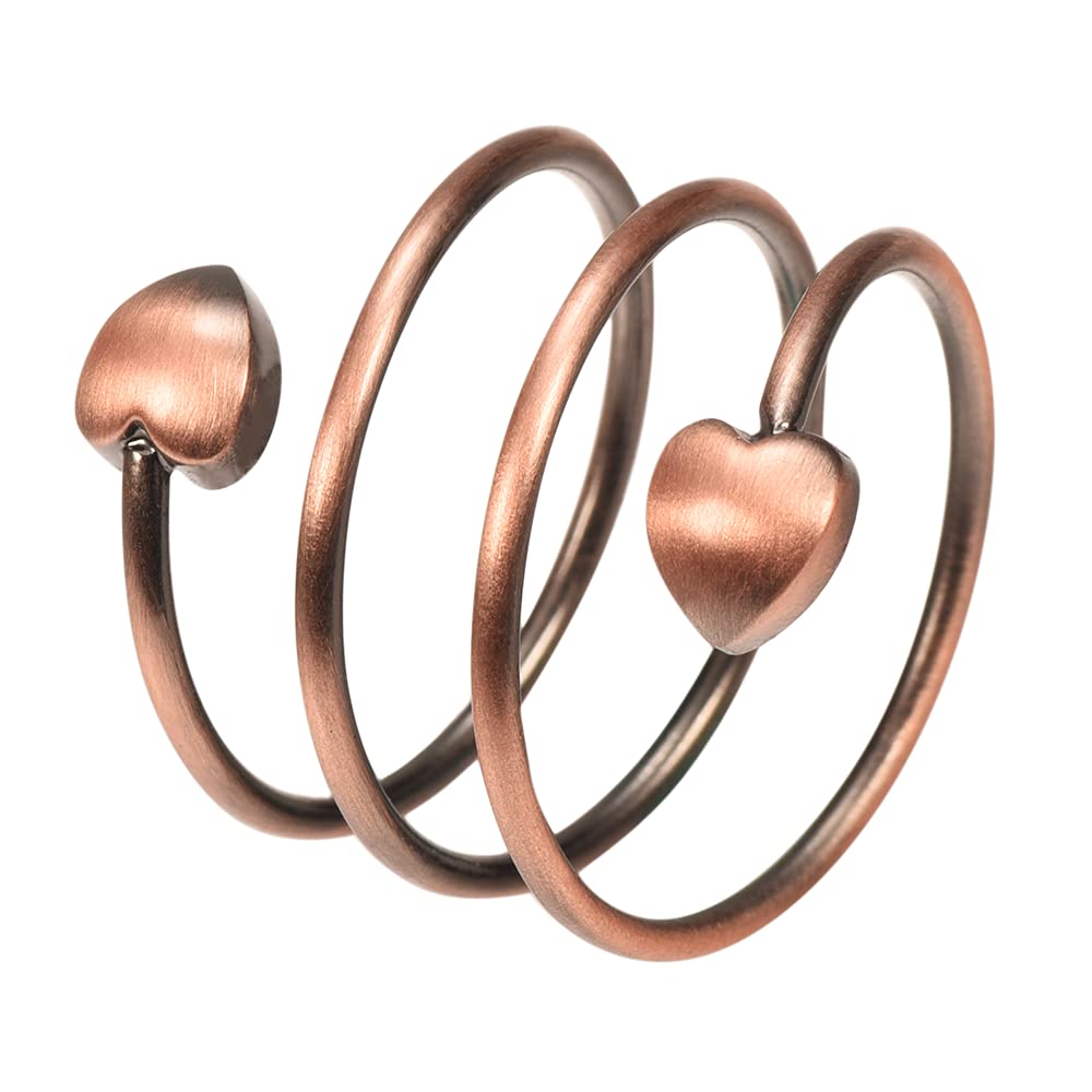 Anillo EnerMagiX corazón de cobre magnético, diseño llamativo para cualquier ocasión.
