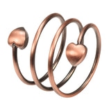 Anillo EnerMagiX corazón de cobre magnético, diseño llamativo para cualquier ocasión.