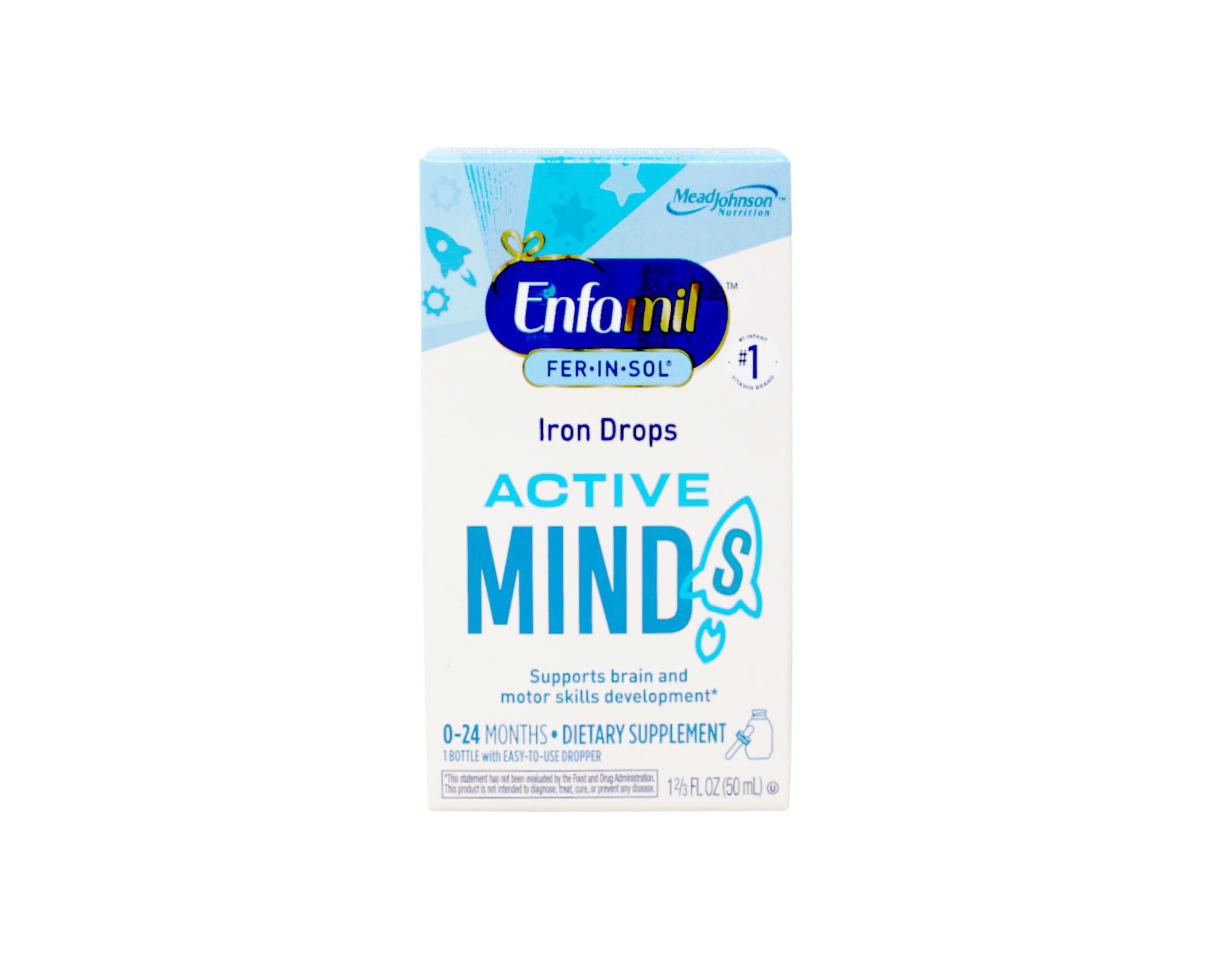 Enfamil Fer-In-Sol, cuenta gotas para administrar directamente a diario