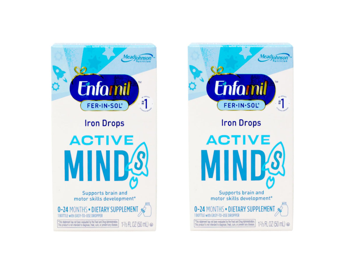Enfamil Fer-In-Sol, gotas en un bote de 50 ml para dosis diaria de hierro