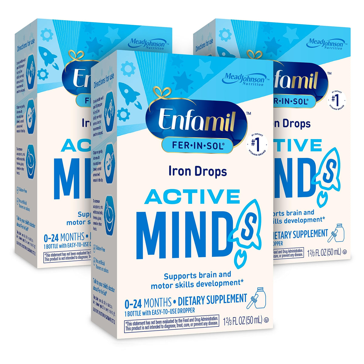 Enfamil Fer-in-Sol: gotero de dosis precisas para administrar hierro a bebés.
