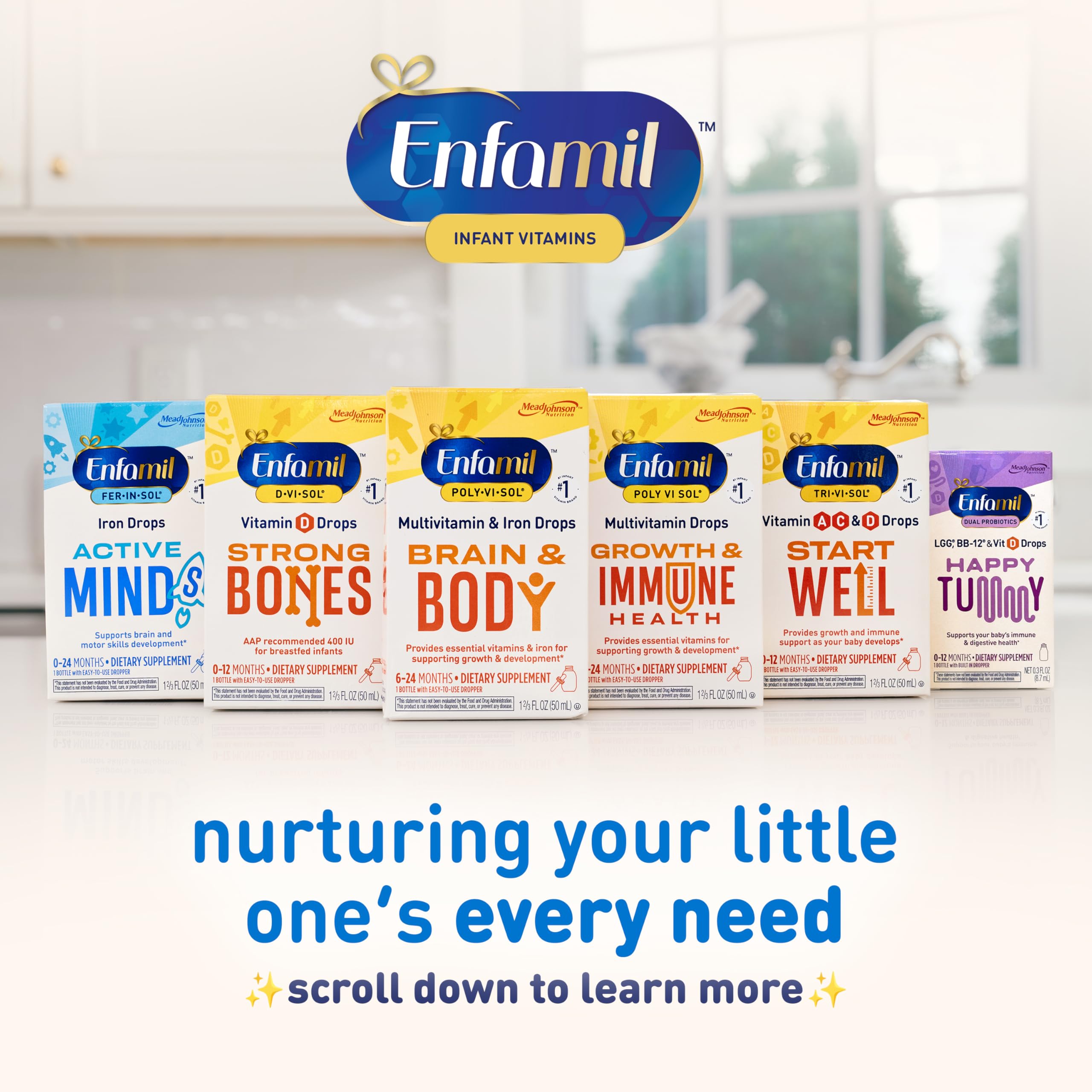 Enfamil Fer-in-Sol sin colores artificiales para una opción más limpia.