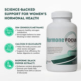 Enfoque Hormonal – etiqueta clara: ingredientes clave para una selección consciente.