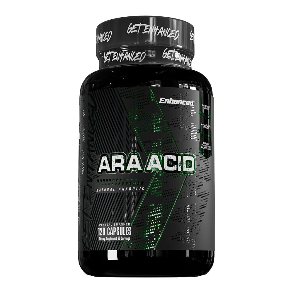 Enhanced Labs ARA botella primer plano para ver dosis y pureza
