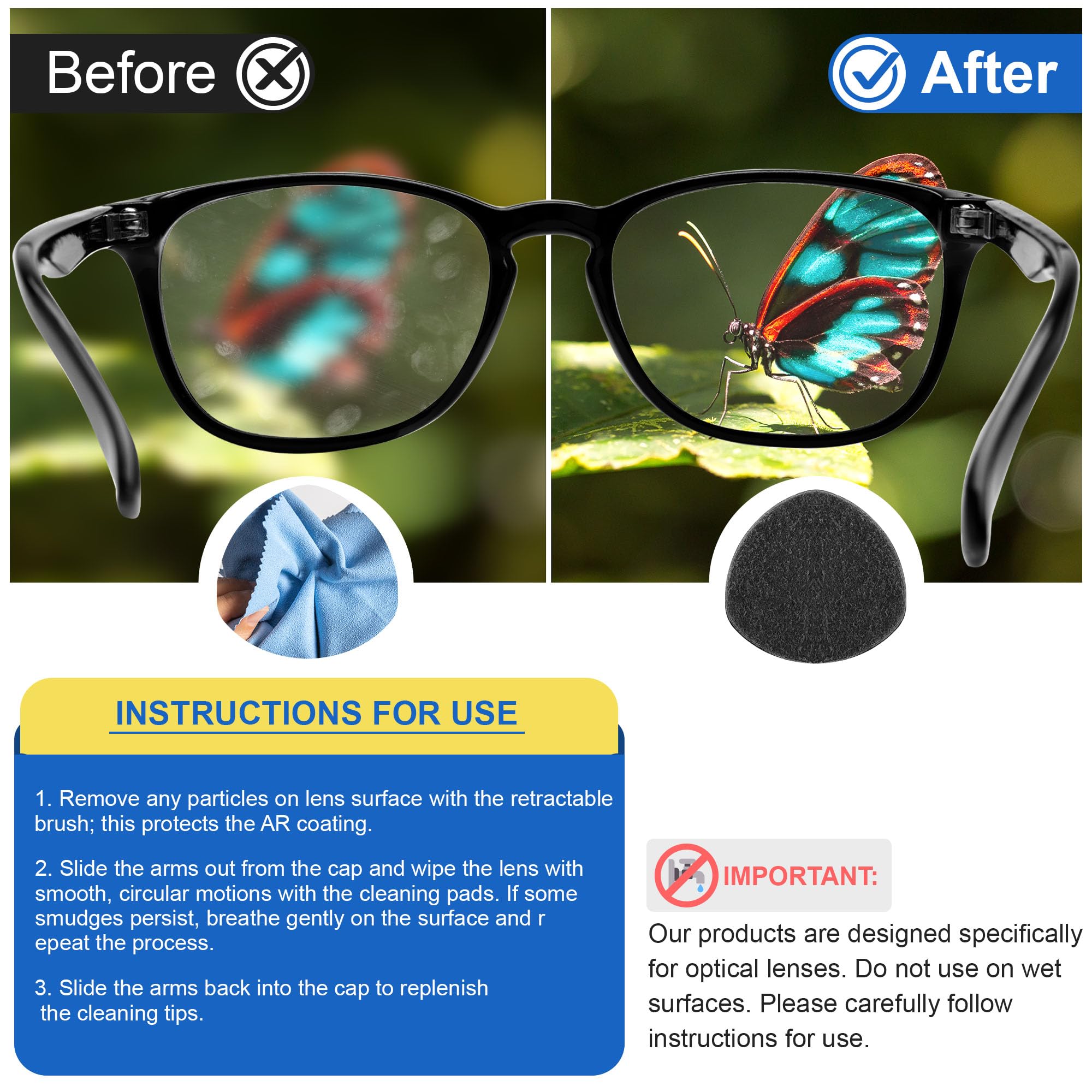 Enhon es compatible con CarbonKlean para limpieza precisa de gafas.