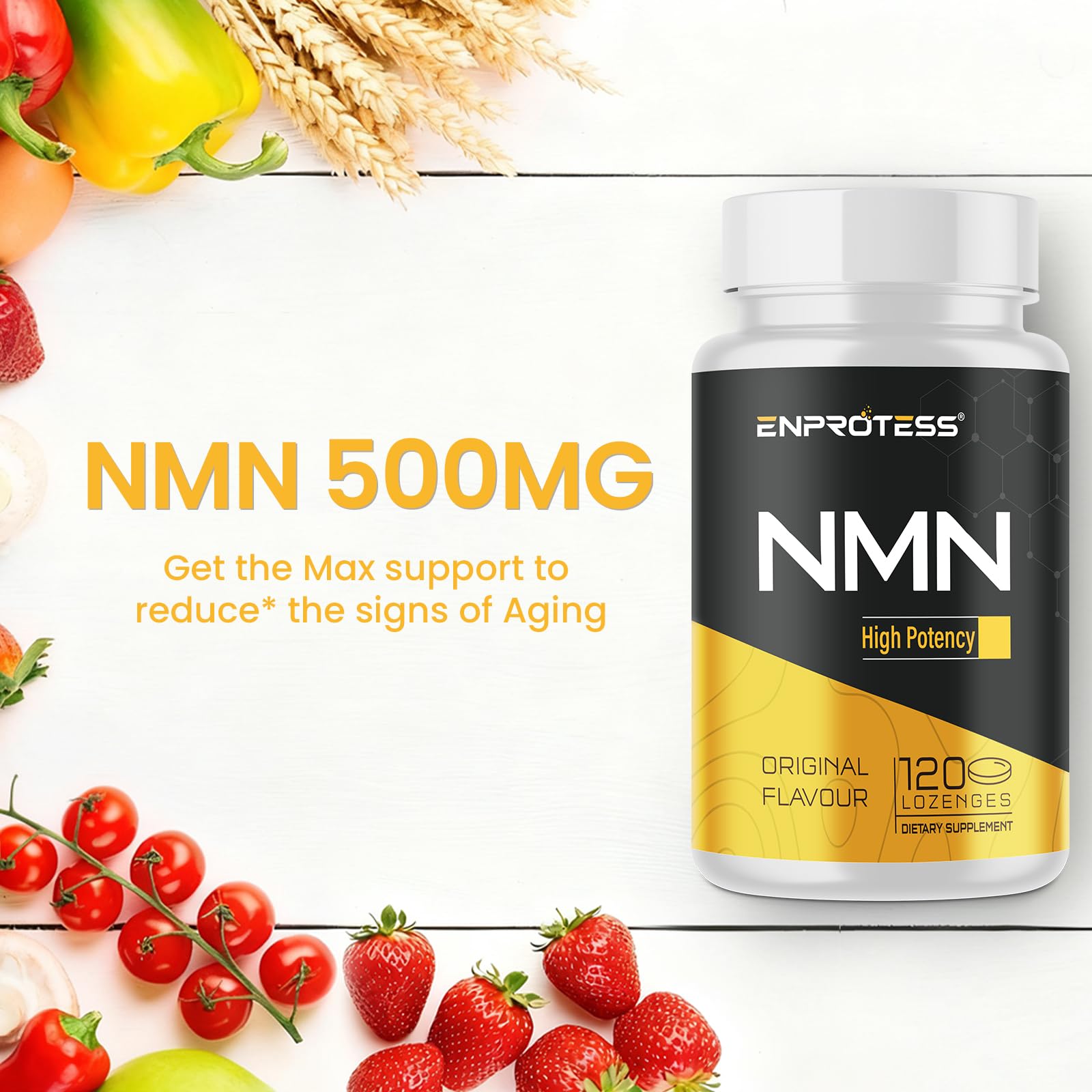Enprotess NMN sin gluten y vegano, opción limpia.