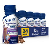 Ensure High Protein bottle with milk chocolate label for on-the-go nutrition.