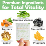 EntreFeet parche para pies curcuma-jengibre, apoyo para despertar con vitalidad