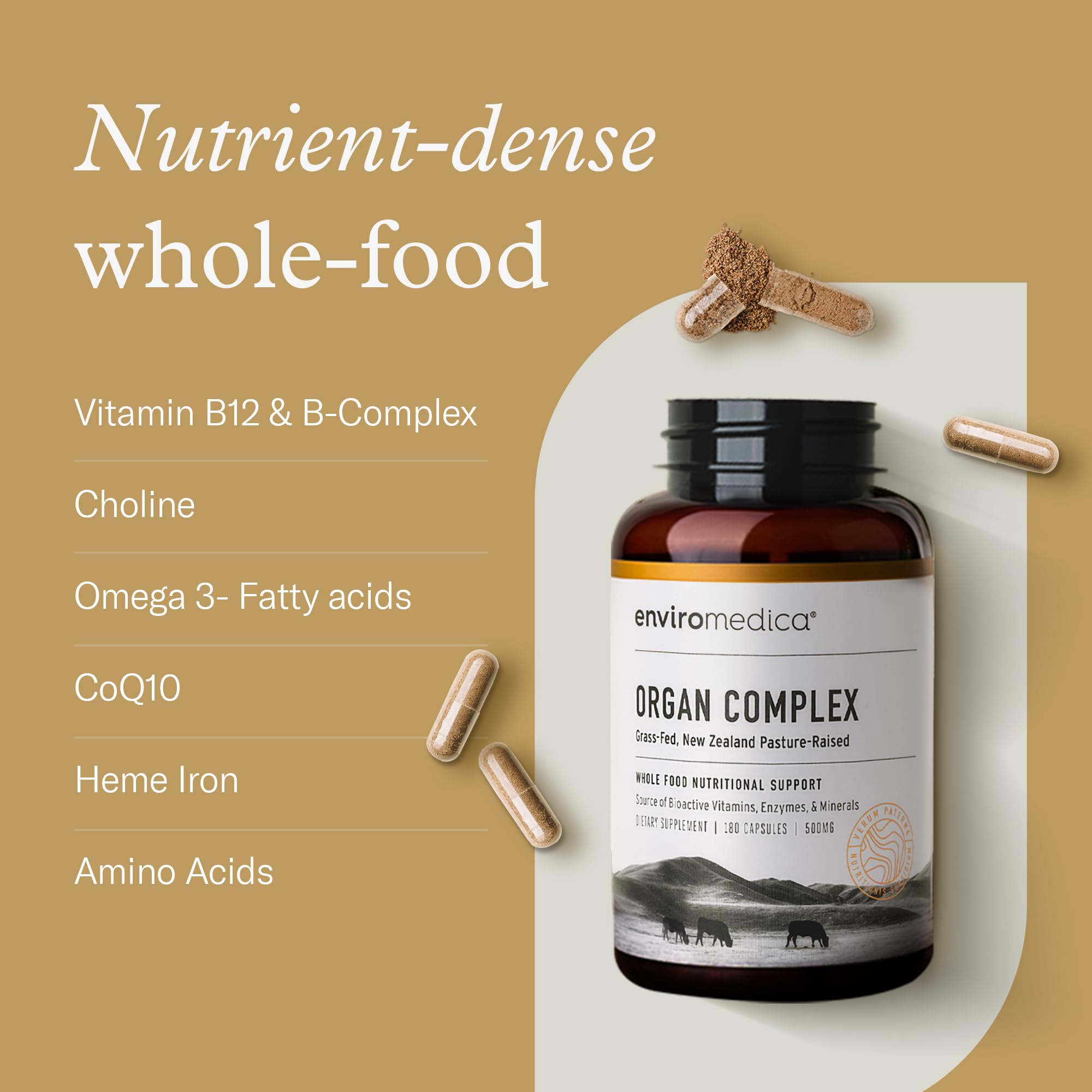 Enviromedica pancreas-bovino-secado, nutriente variado para la dieta