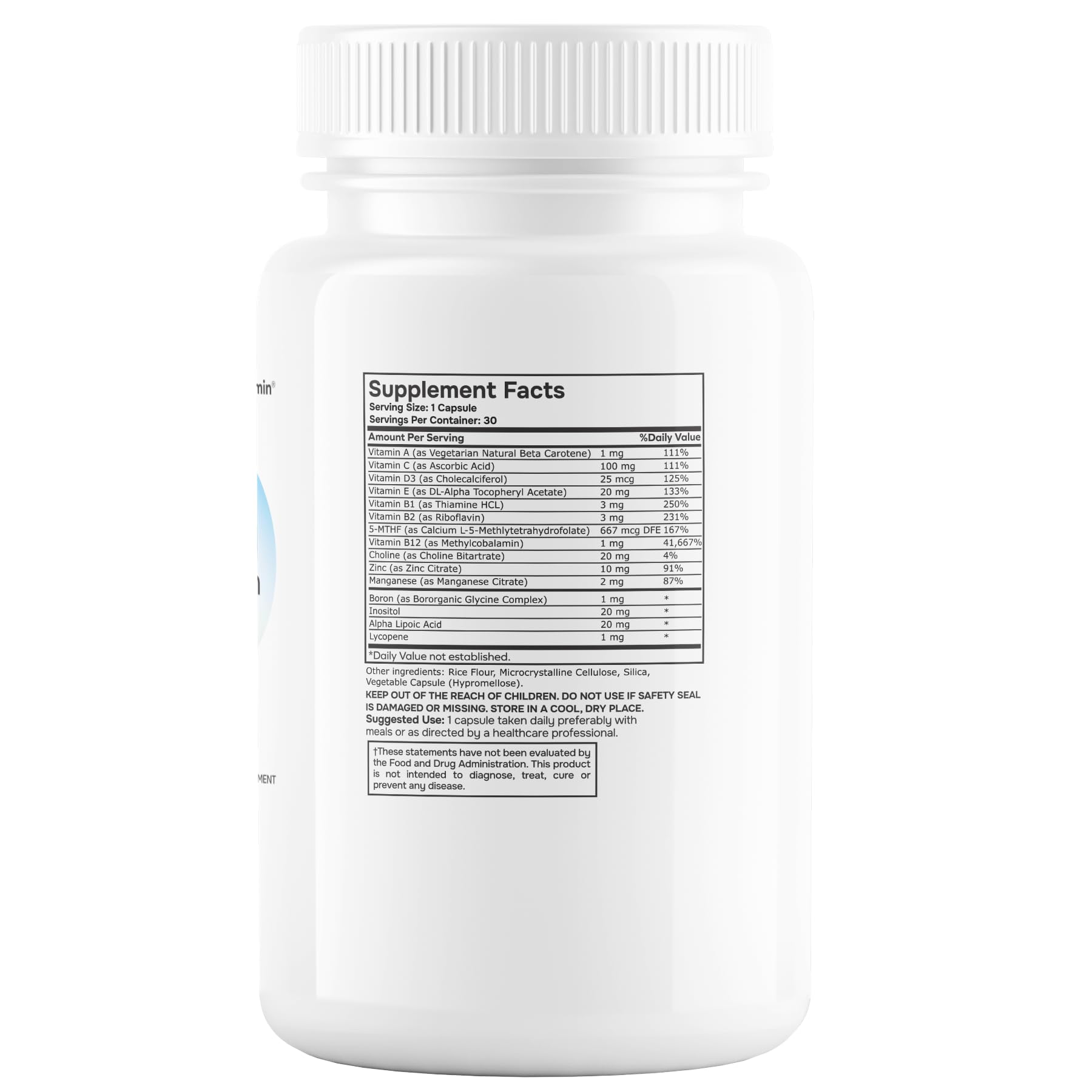 Envitamin lista de ingredientes clave y beneficios.