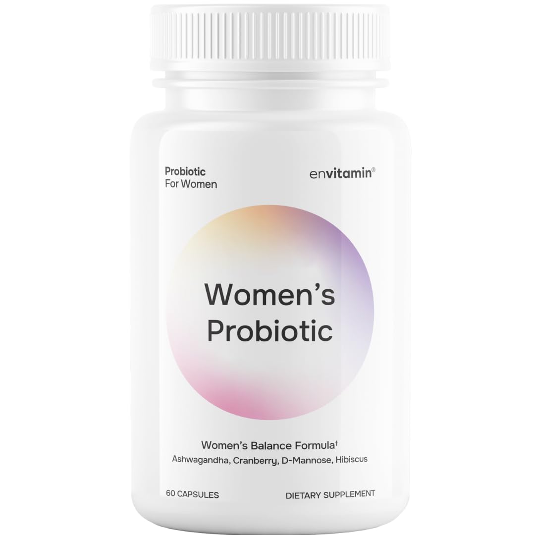 Envitamin Probiotico para mujeres: botella que apoya el equilibrio intestinal.