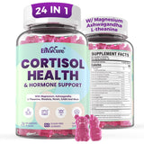 EnvyCure gomitas cortisol frasco, promueven relajación y enfoque.