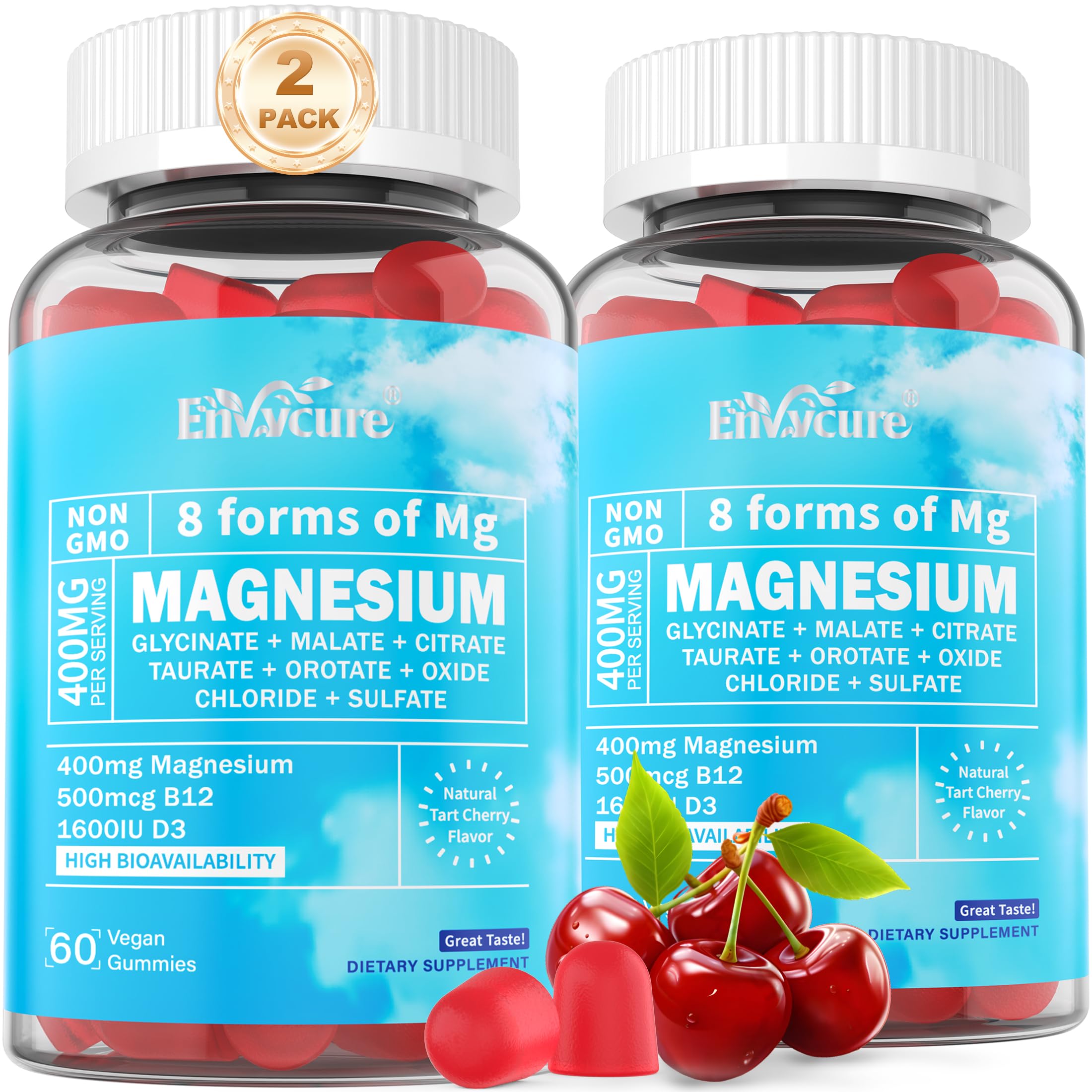 EnvoyCure gominolas magnesio complejo 400 mg para descanso y calma