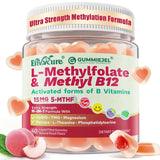 EnvyCure gominolas L-metilfolato y B12, frontal, ingesta diaria conveniente.
