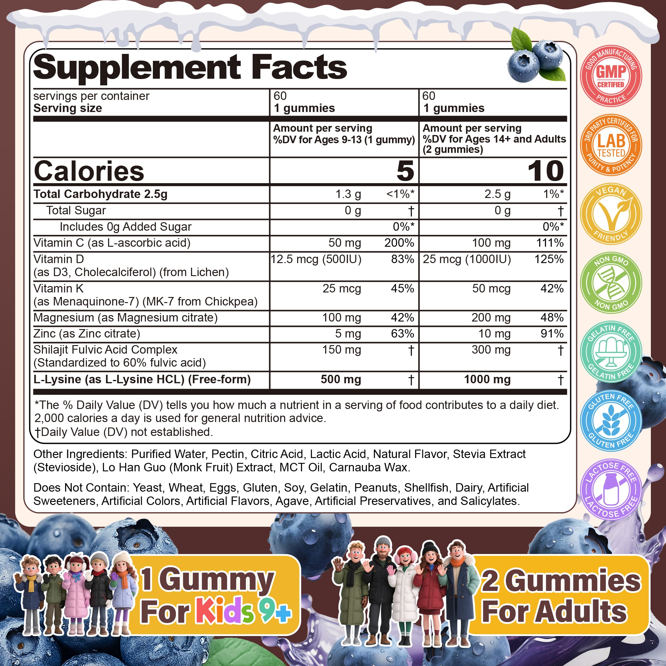 EnvyCure lisina gomitas cuidan piel y salud bucal.