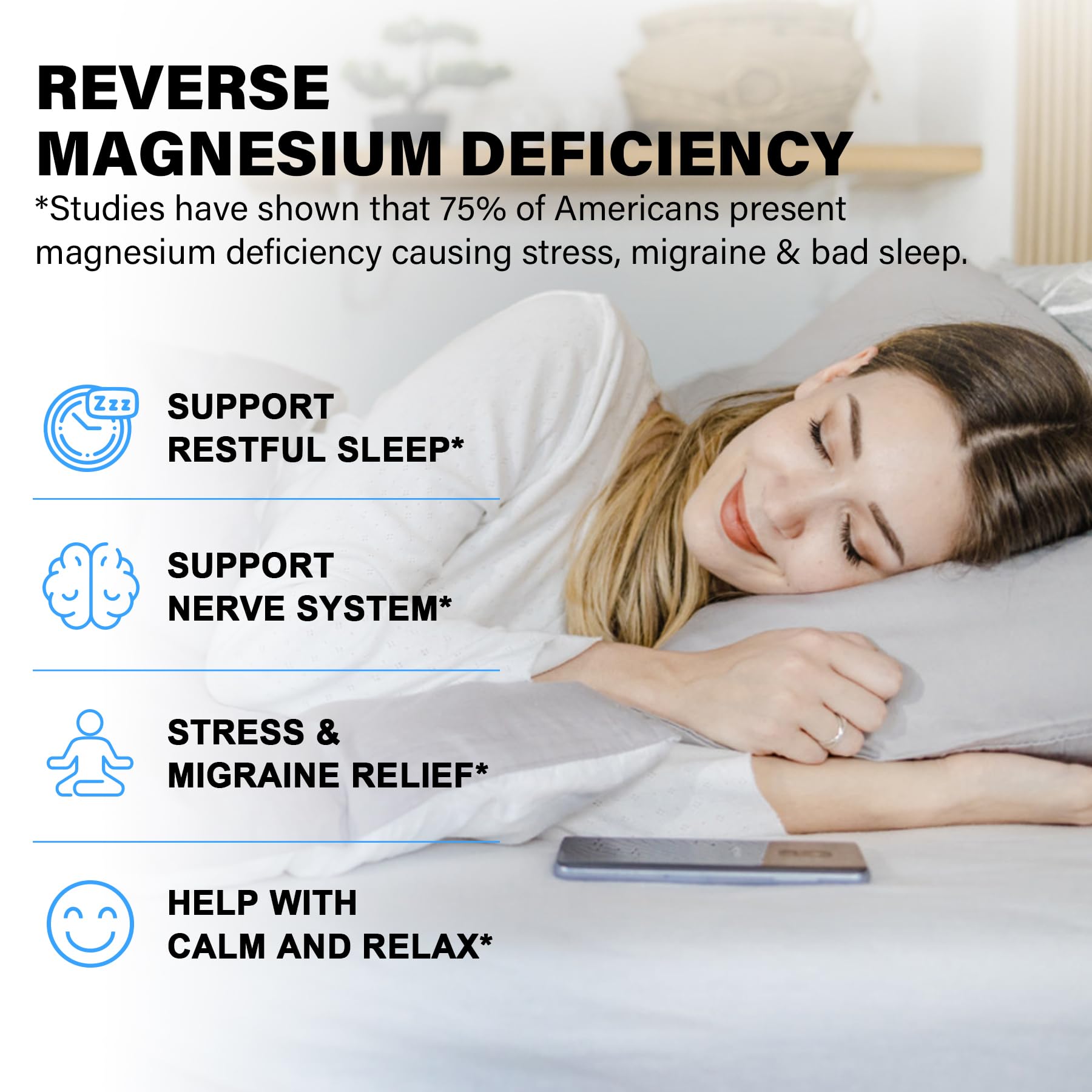 EnvyCure Complejo de Magnesio para dormir más relajado.