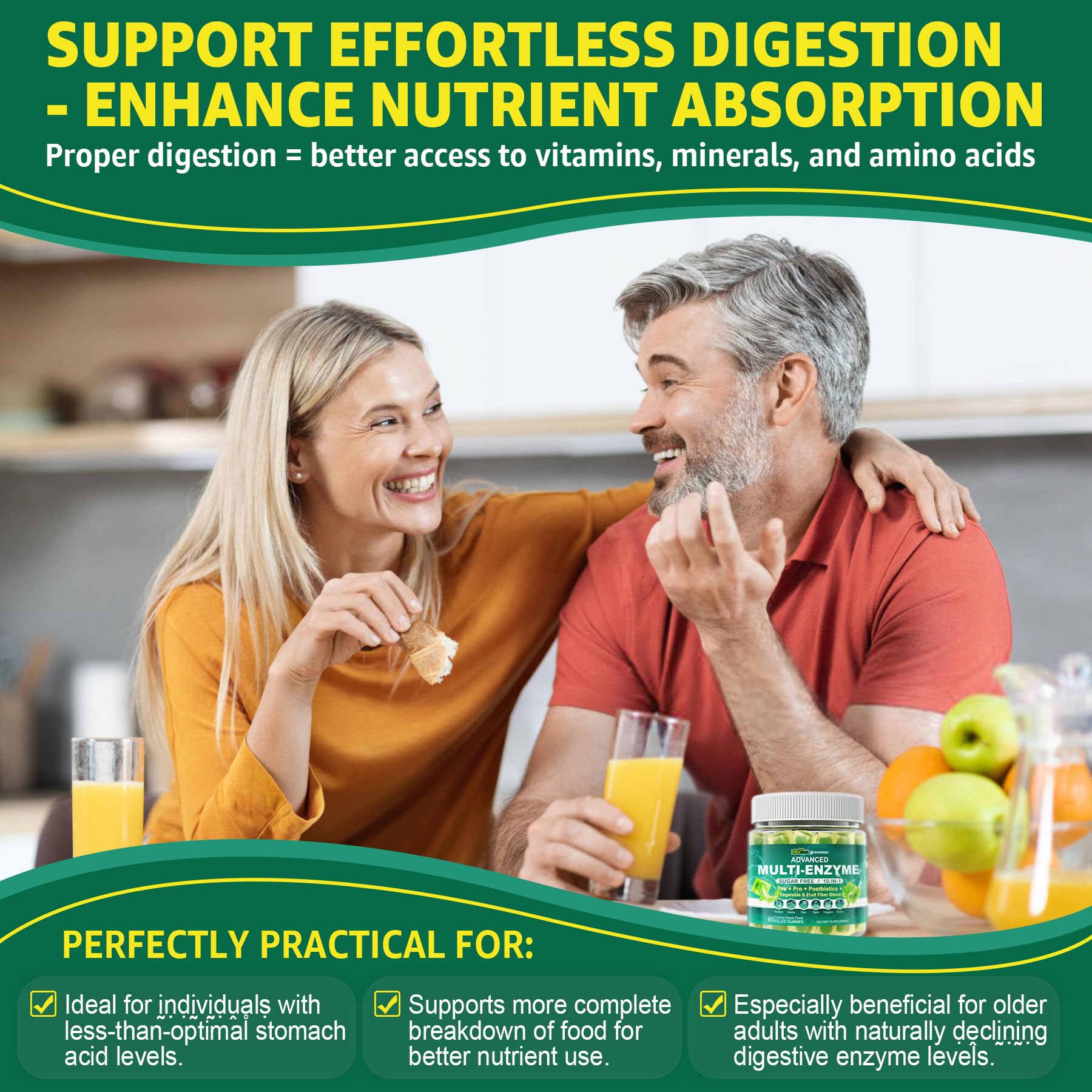 EnvyCure mezcla de fibras vegetales: prebióticos para promover diversidad intestinal.