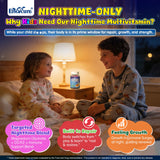 EnvyCure multivitaminas para niños, textura suave, descanso natural.