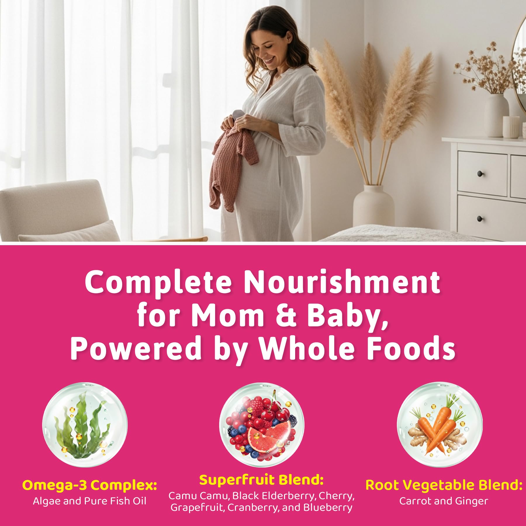 EnvyCure Prenatal Vitamin sabor toronja natural para un consumo agradable.