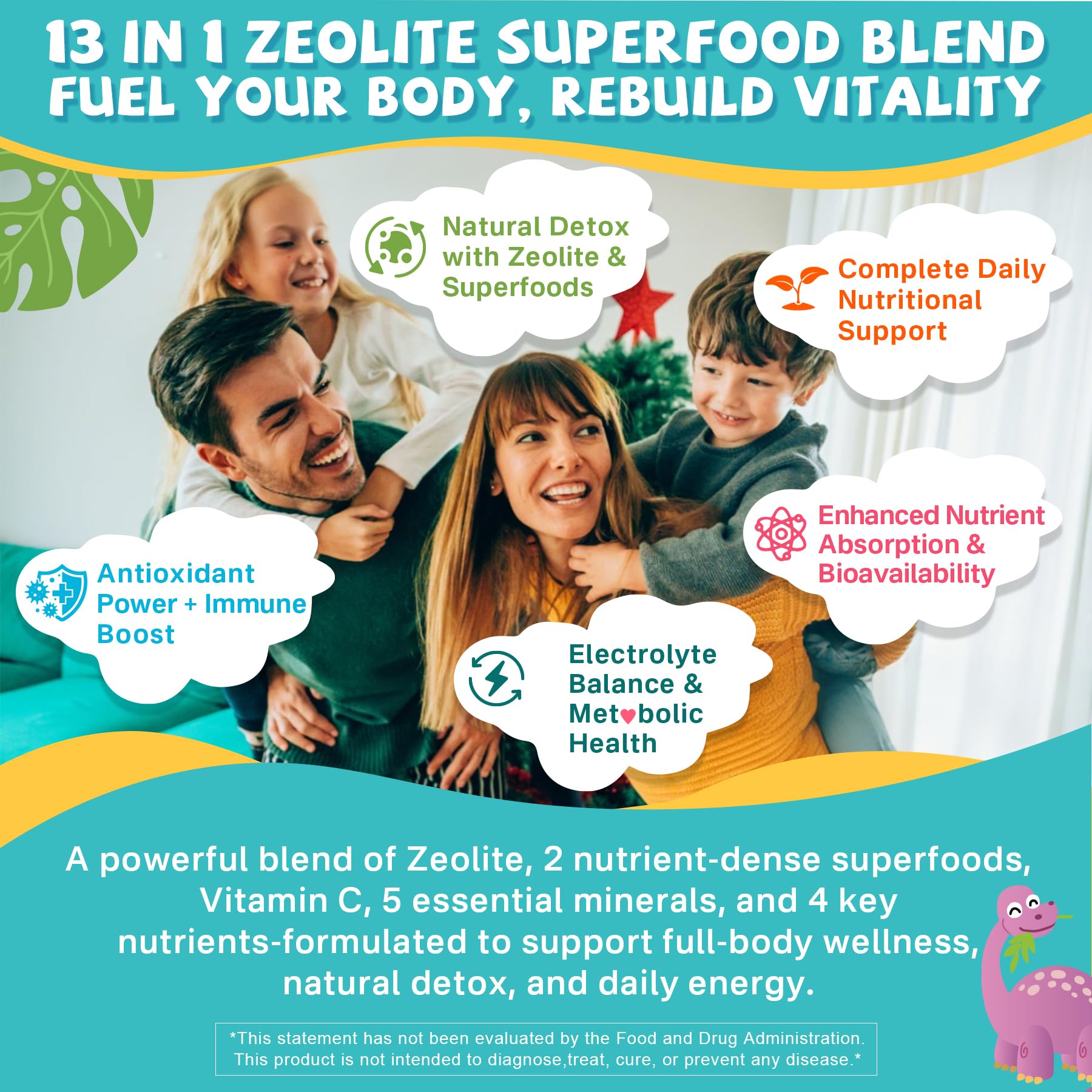  Niños tomando una gomita EnvyCure Zeolita Detox.