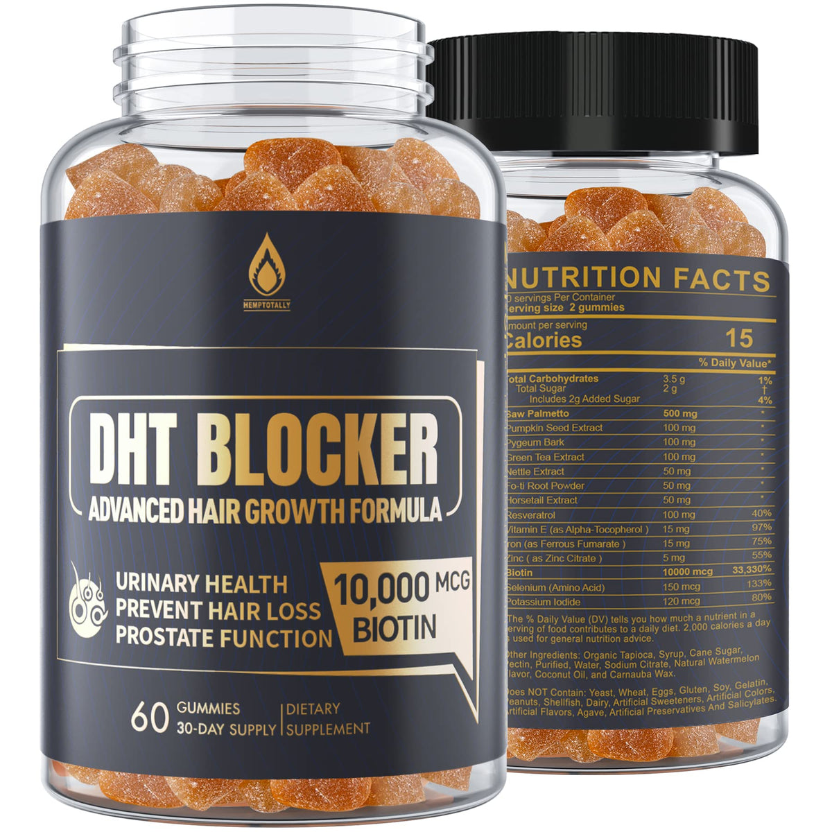 EnvyDeal gominolas bloqueador DHT para crecimiento del cabello