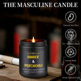 Enwhisco vela ambar patchouli con mecha de algodon para quemar suave y limpio