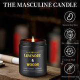 Enwhisco Vela Lavanda Bosque, cera de soja natural para quemado limpio.