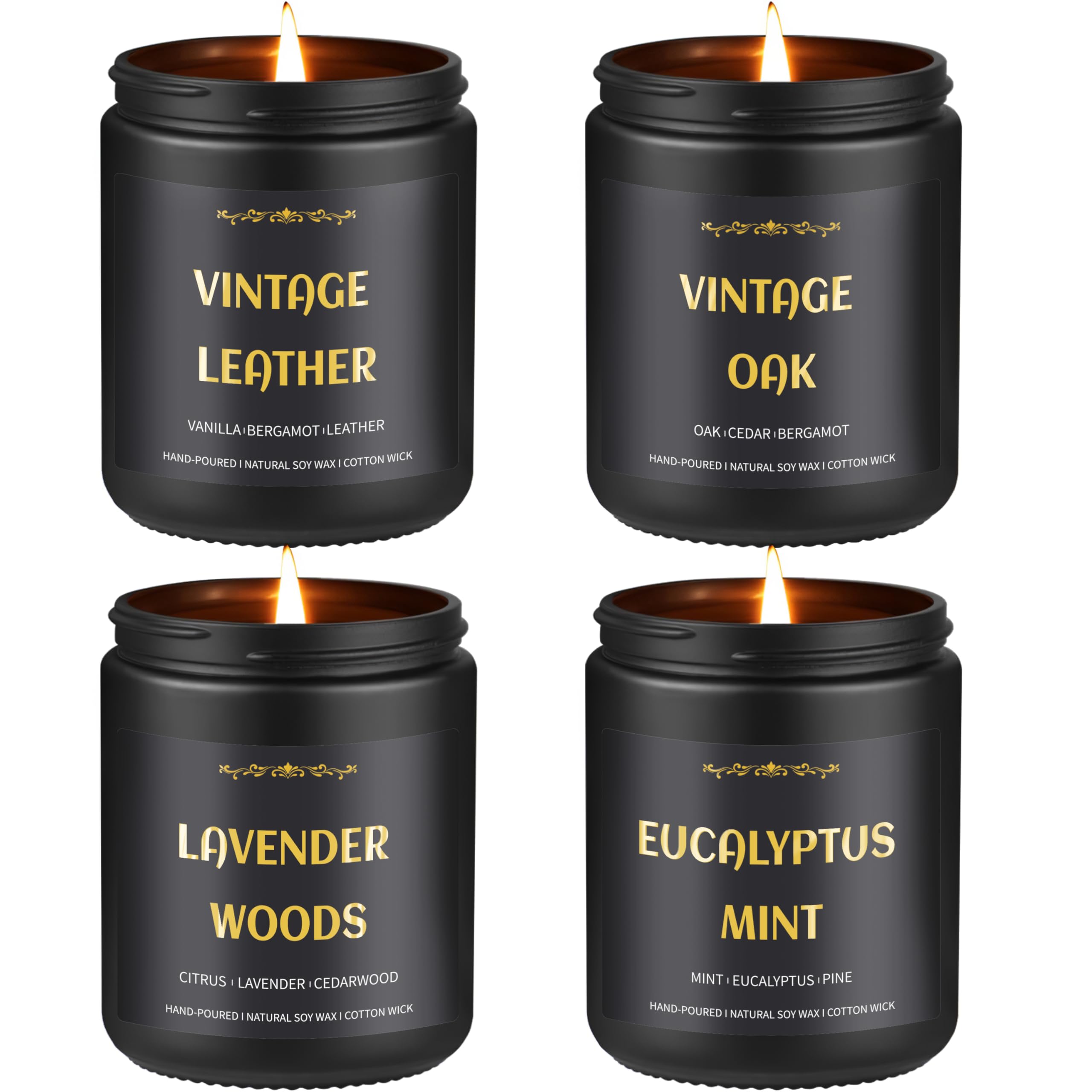 Vela Enwhisco para hombre cuero vintage, ideal para despacho con aroma sobrio.