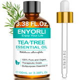ENYORLI aceite de árbol de té: botella ámbar con gotero para uso seguro