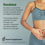 Enzalase: cápsulas visibles que facilitan descomposición de carbohidratos y grasas.