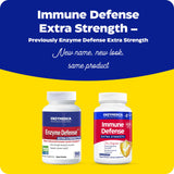Etiqueta frontal de Enzymedica Immune Defense Extra Strength para soporte inmunológico diario.