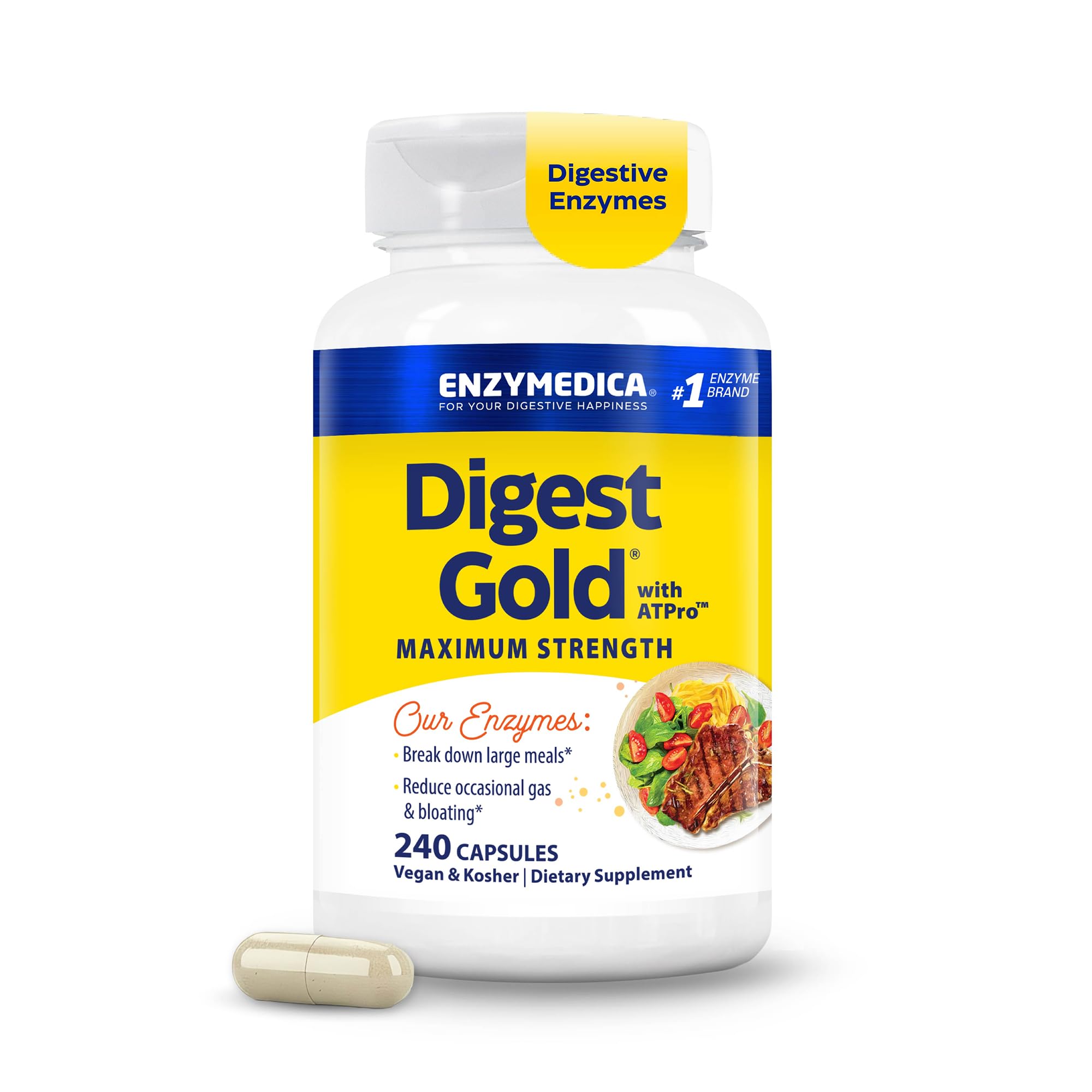 Digest Gold de Enzymedica: cápsulas para apoyo digestivo diario