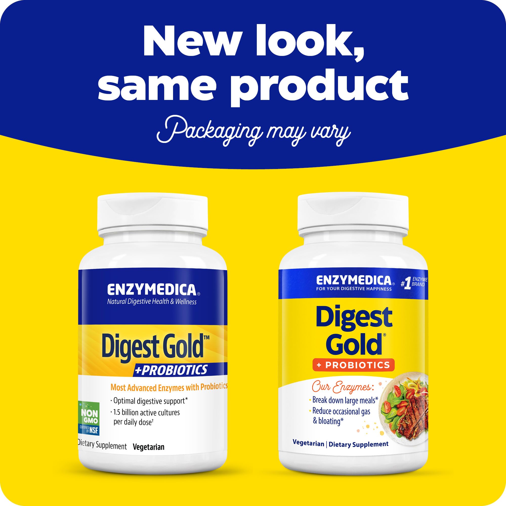 Enzymedica Digest Gold: enzimas digestivas en cápsula para descomposición de grasas y proteínas