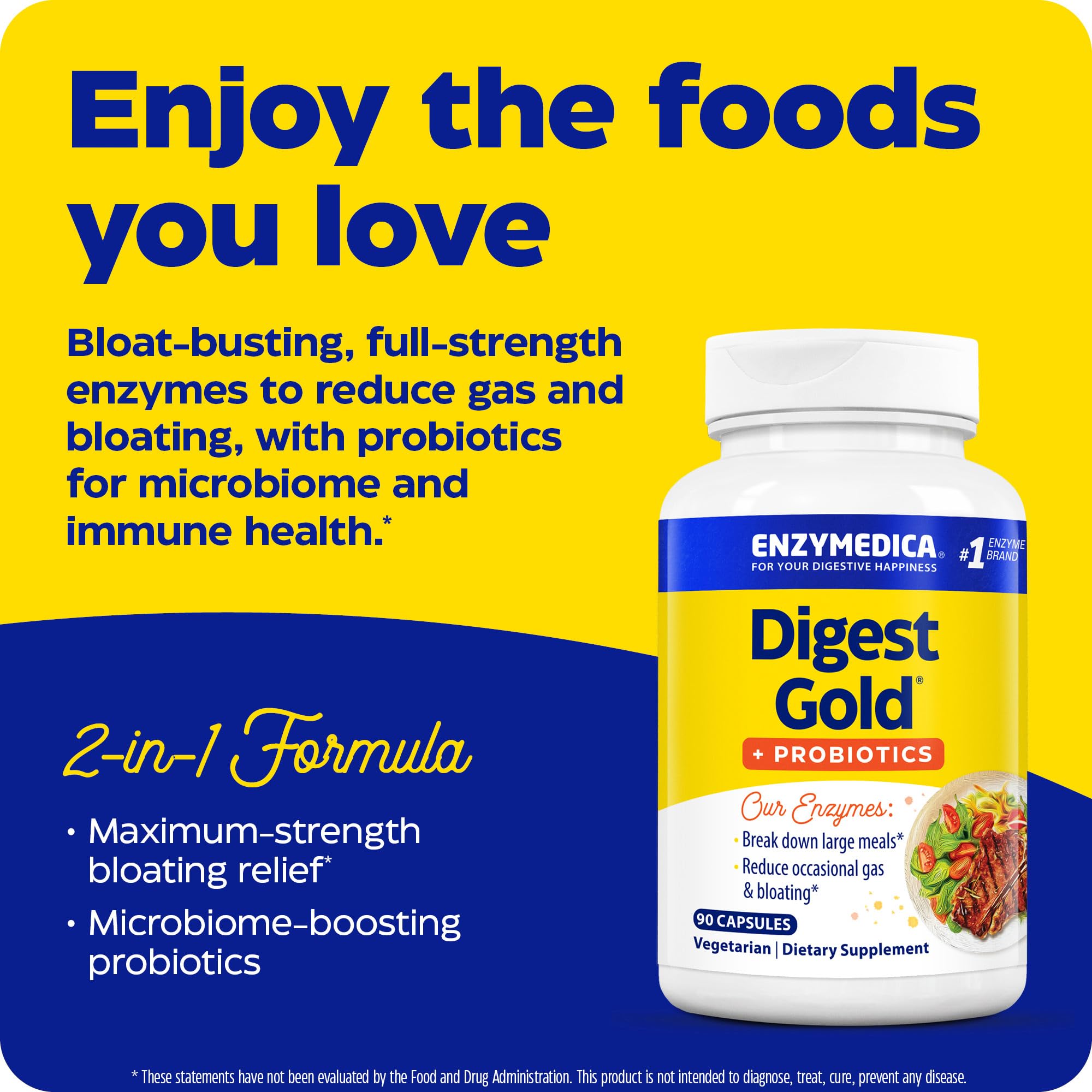 Enzymedica Digest Gold: etiqueta clara y envase práctico